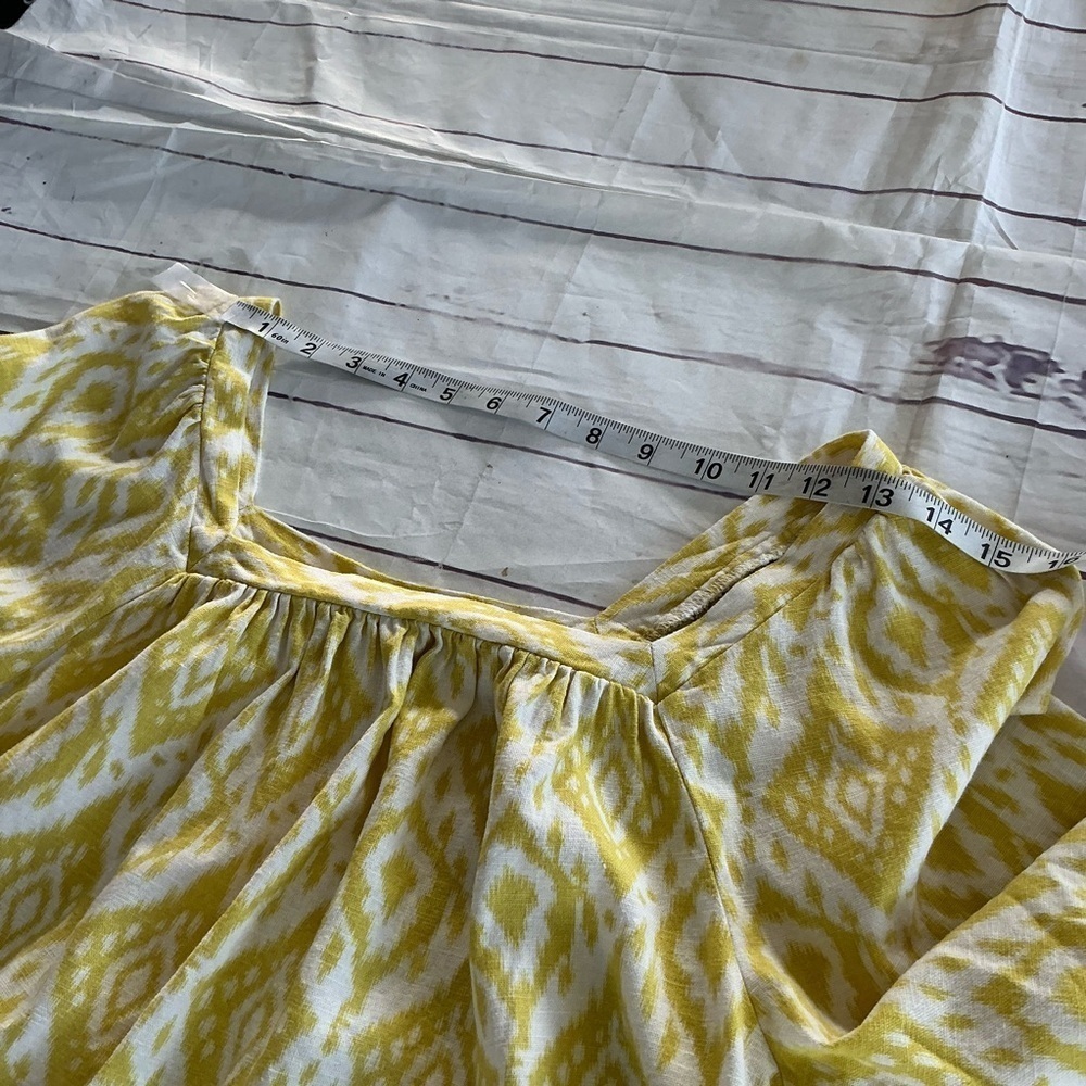 Calligraphie Yellow and White Boho Top & Shorts Set - Picture 7 of 12